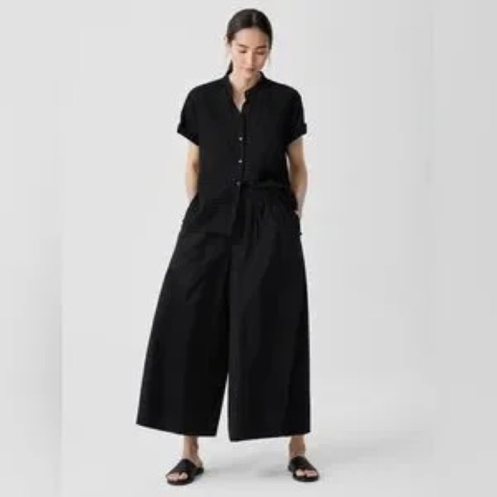 NWOT Eileen Fisher Washed Organic Cotton Poplin Skirt Pant